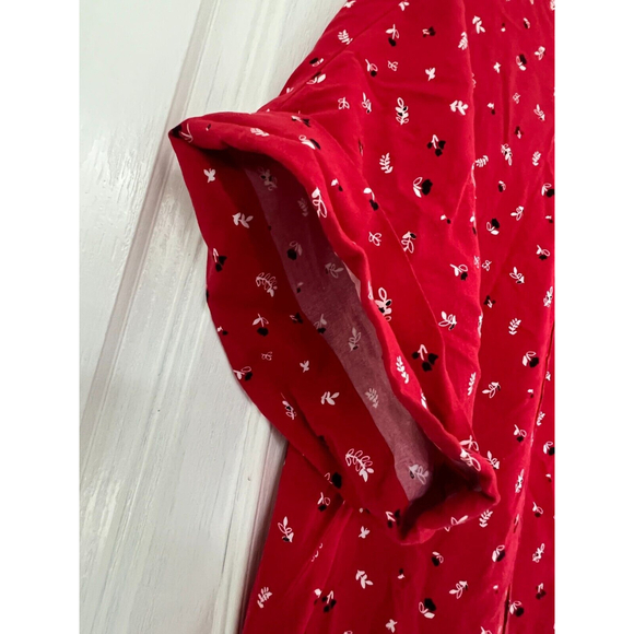 J‎ Jill  Worn once red  front buttons rayon Dress Size L - Picture 4 of 12
